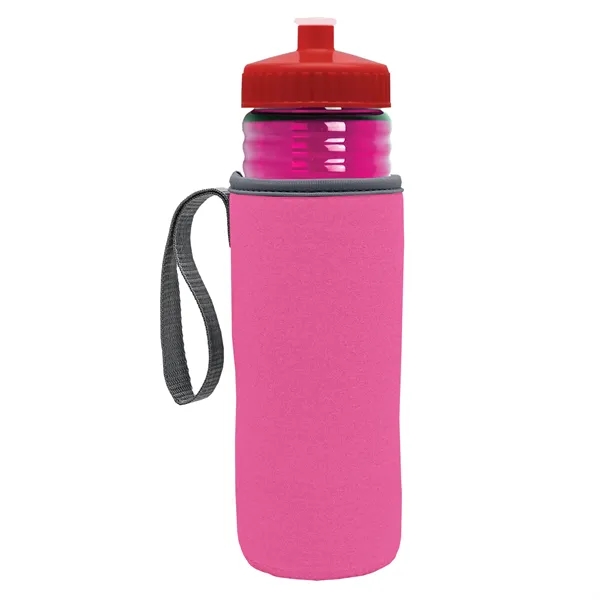 24 oz. Sports Bottle & Caddy - Push-Pull Lid... from ASI 40480 Koozie Group