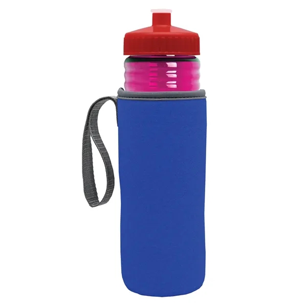 24 oz. Sports Bottle & Caddy - Push-Pull Lid... from ASI 40480 Koozie Group