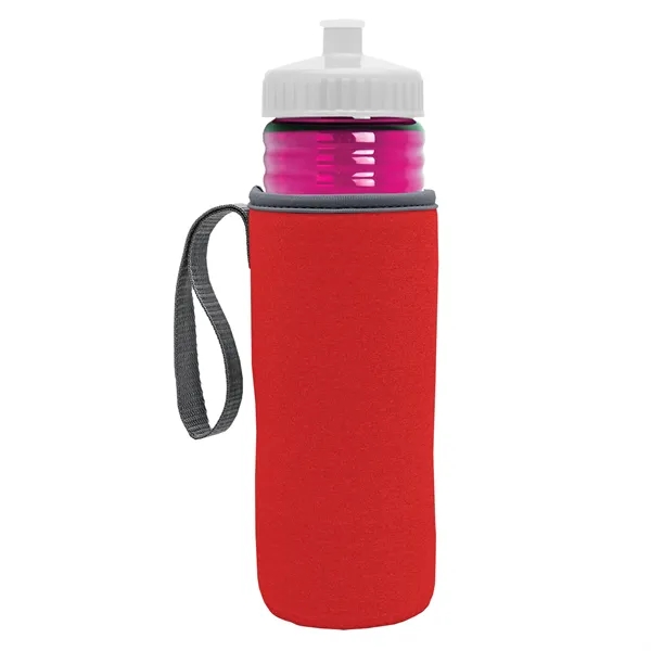 24 oz. Sports Bottle & Caddy - Push-Pull Lid... from ASI 40480 Koozie Group