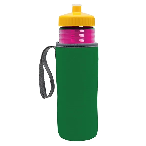 24 oz. Sports Bottle & Caddy - Push-Pull Lid... from ASI 40480 Koozie Group