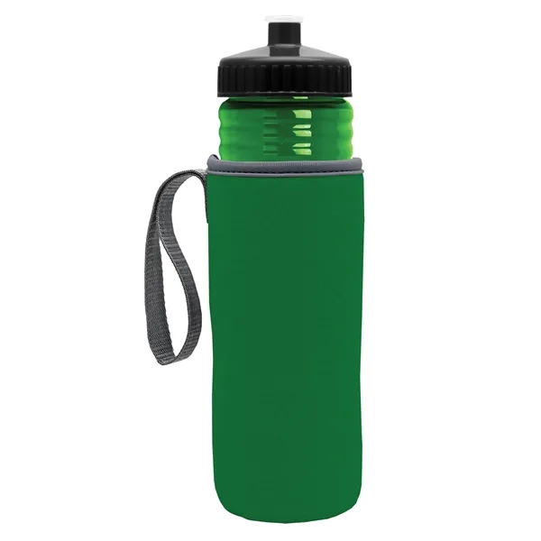 24 oz. Sports Bottle & Caddy - Push-Pull Lid... from ASI 40480 Koozie Group