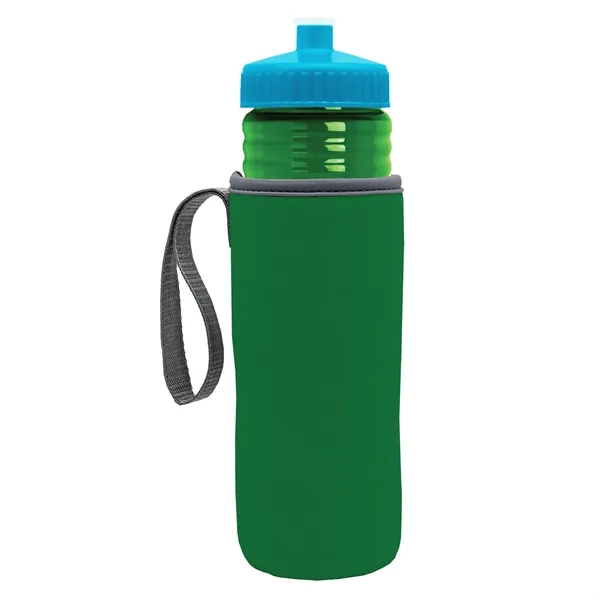 24 oz. Sports Bottle & Caddy - Push-Pull Lid... from ASI 40480 Koozie Group