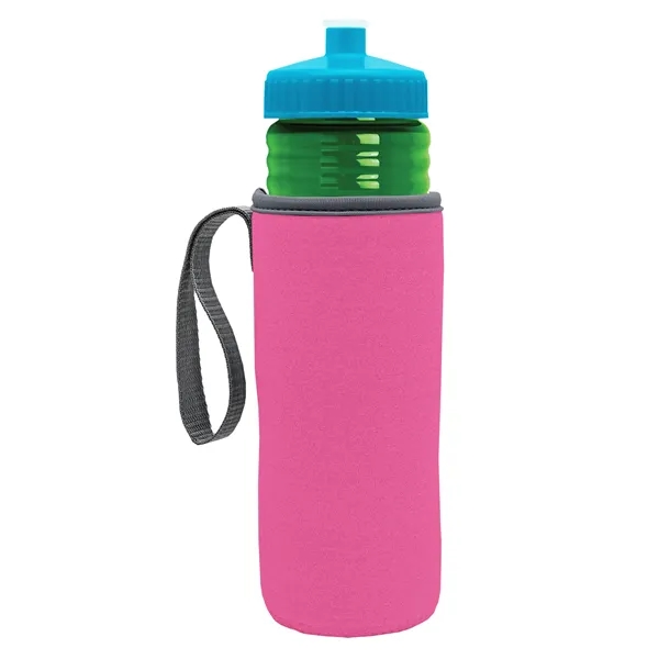 24 oz. Sports Bottle & Caddy - Push-Pull Lid... from ASI 40480 Koozie Group