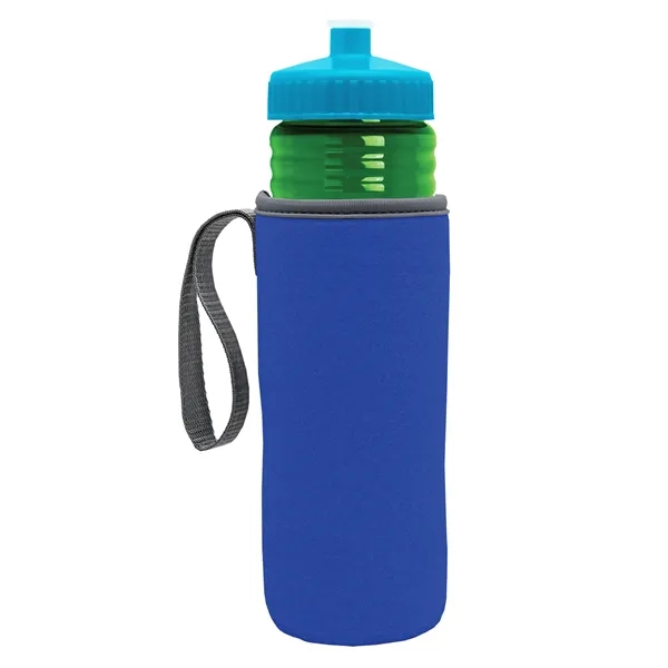 24 oz. Sports Bottle & Caddy - Push-Pull Lid... from ASI 40480 Koozie Group