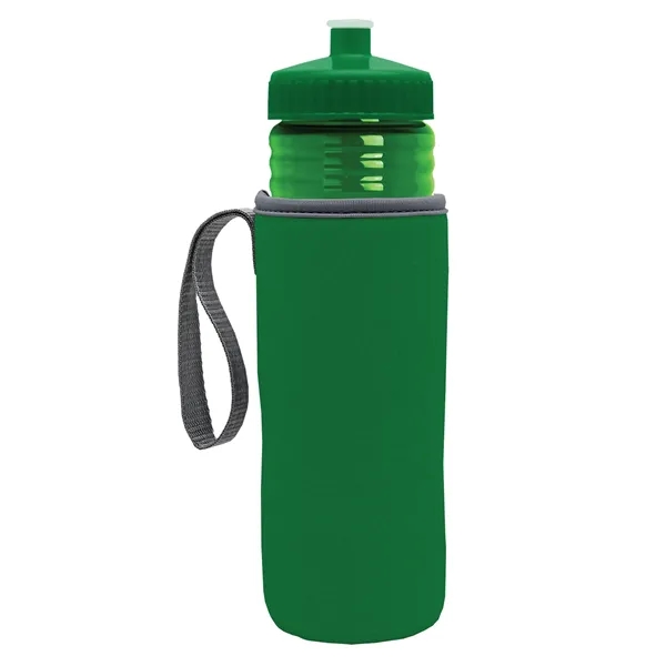 24 oz. Sports Bottle & Caddy - Push-Pull Lid... from ASI 40480 Koozie Group