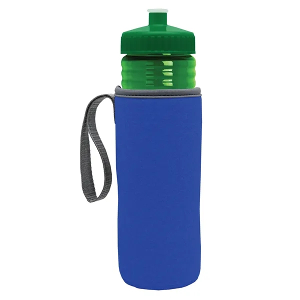 24 oz. Sports Bottle & Caddy - Push-Pull Lid... from ASI 40480 Koozie Group