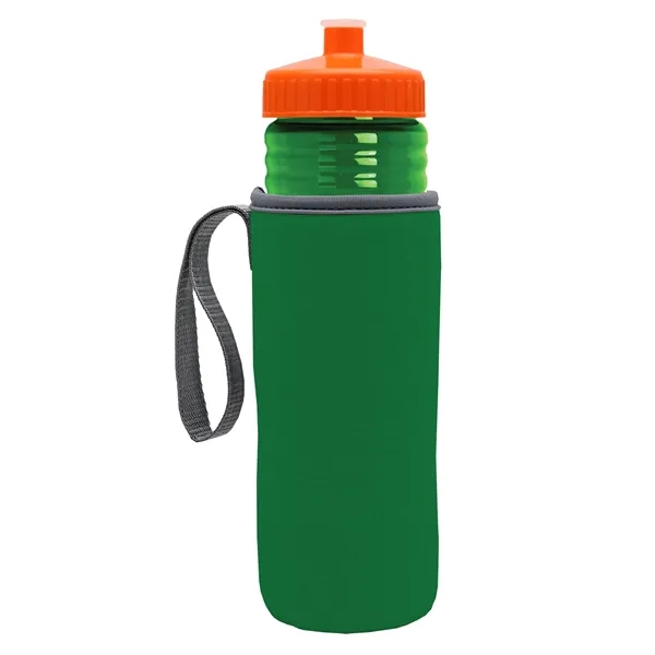 24 oz. Sports Bottle & Caddy - Push-Pull Lid... from ASI 40480 Koozie Group