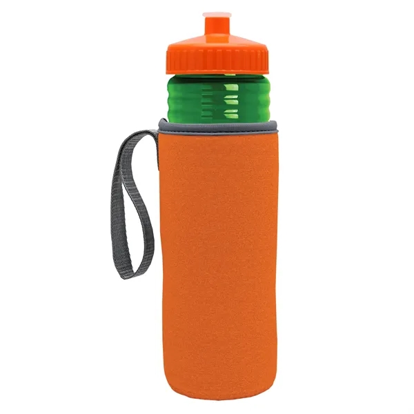 24 oz. Sports Bottle & Caddy - Push-Pull Lid... from ASI 40480 Koozie Group