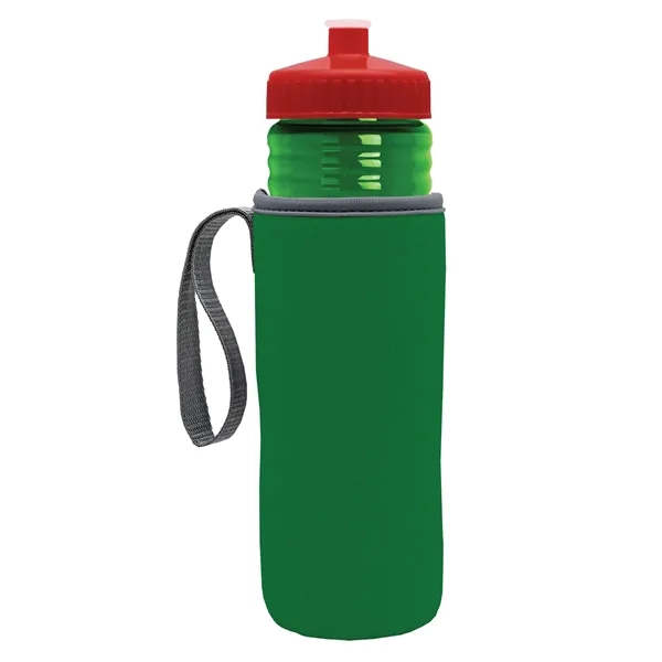 24 oz. Sports Bottle & Caddy - Push-Pull Lid... from ASI 40480 Koozie Group
