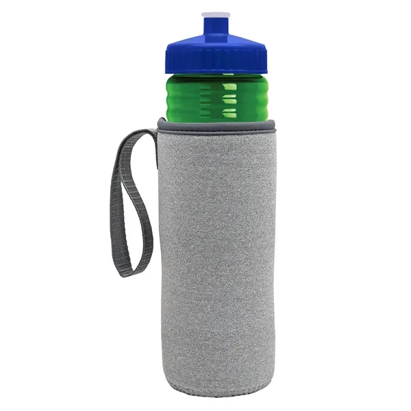 24 oz. Sports Bottle & Caddy - Push-Pull Lid... from ASI 40480 Koozie Group