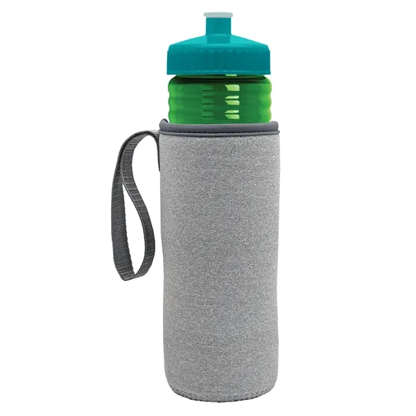 24 oz. Sports Bottle & Caddy - Push-Pull Lid... from ASI 40480 Koozie Group
