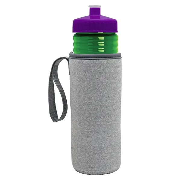 24 oz. Sports Bottle & Caddy - Push-Pull Lid... from ASI 40480 Koozie Group