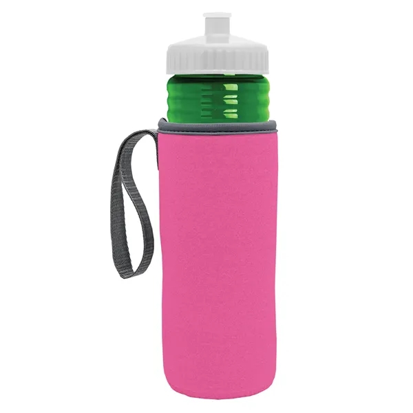 24 oz. Sports Bottle & Caddy - Push-Pull Lid... from ASI 40480 Koozie Group