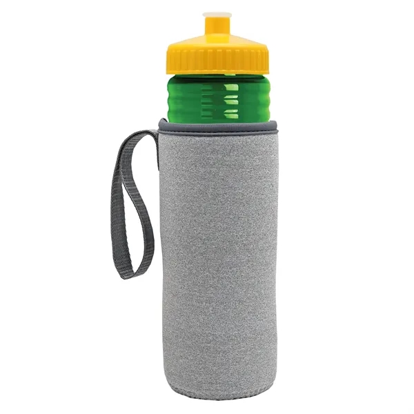 24 oz. Sports Bottle & Caddy - Push-Pull Lid... from ASI 40480 Koozie Group