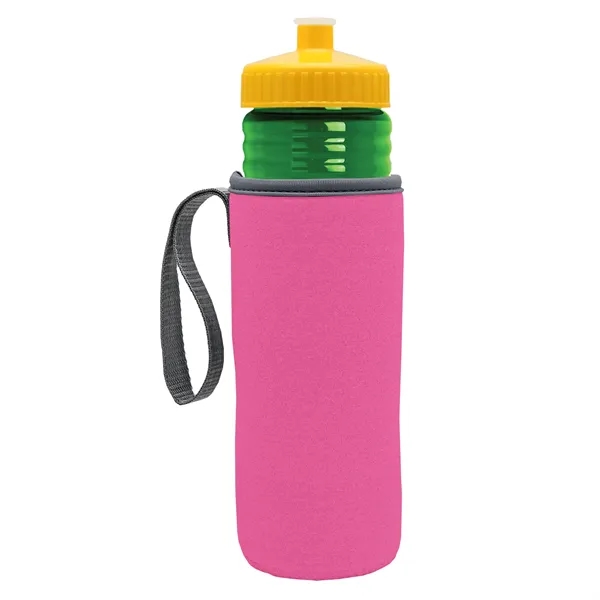 24 oz. Sports Bottle & Caddy - Push-Pull Lid... from ASI 40480 Koozie Group