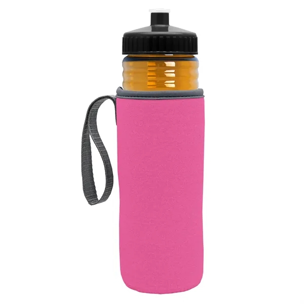 24 oz. Sports Bottle & Caddy - Push-Pull Lid... from ASI 40480 Koozie Group