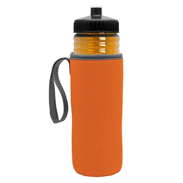 24 oz. Sports Bottle & Caddy - Push-Pull Lid... from ASI 40480 Koozie Group
