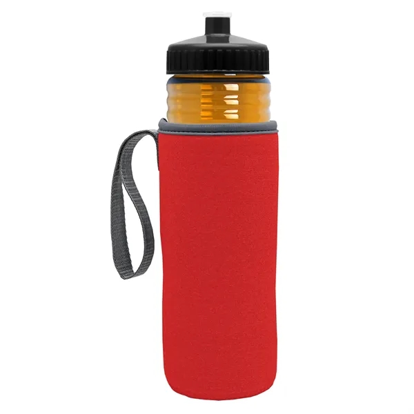 24 oz. Sports Bottle & Caddy - Push-Pull Lid... from ASI 40480 Koozie Group