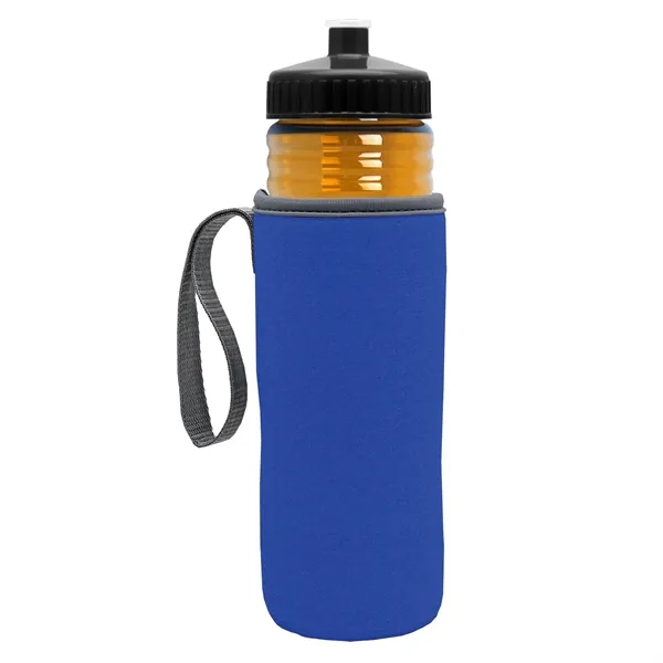 24 oz. Sports Bottle & Caddy - Push-Pull Lid... from ASI 40480 Koozie Group