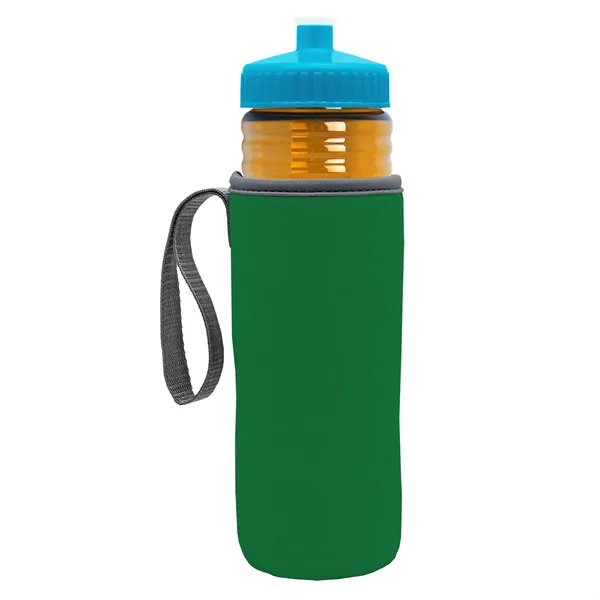 24 oz. Sports Bottle & Caddy - Push-Pull Lid... from ASI 40480 Koozie Group