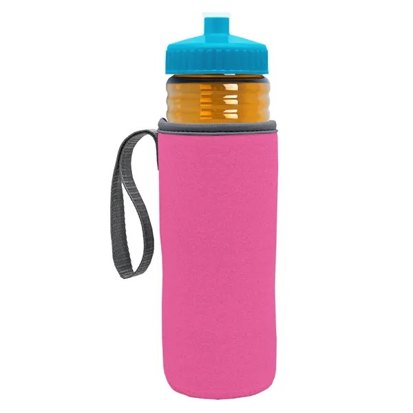 24 oz. Sports Bottle & Caddy - Push-Pull Lid... from ASI 40480 Koozie Group