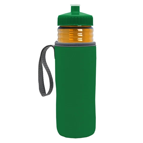 24 oz. Sports Bottle & Caddy - Push-Pull Lid... from ASI 40480 Koozie Group