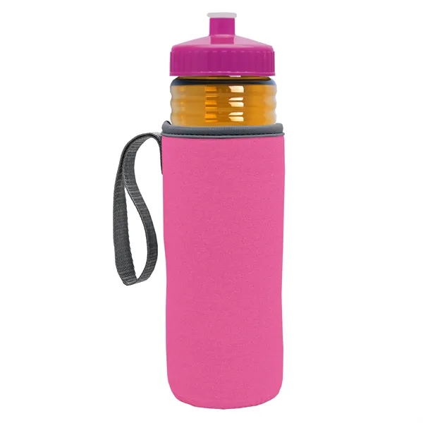 24 oz. Sports Bottle & Caddy - Push-Pull Lid... from ASI 40480 Koozie Group