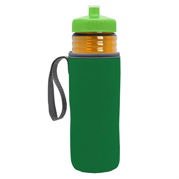 24 oz. Sports Bottle & Caddy - Push-Pull Lid... from ASI 40480 Koozie Group