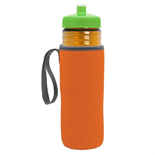24 oz. Sports Bottle & Caddy - Push-Pull Lid... from ASI 40480 Koozie Group