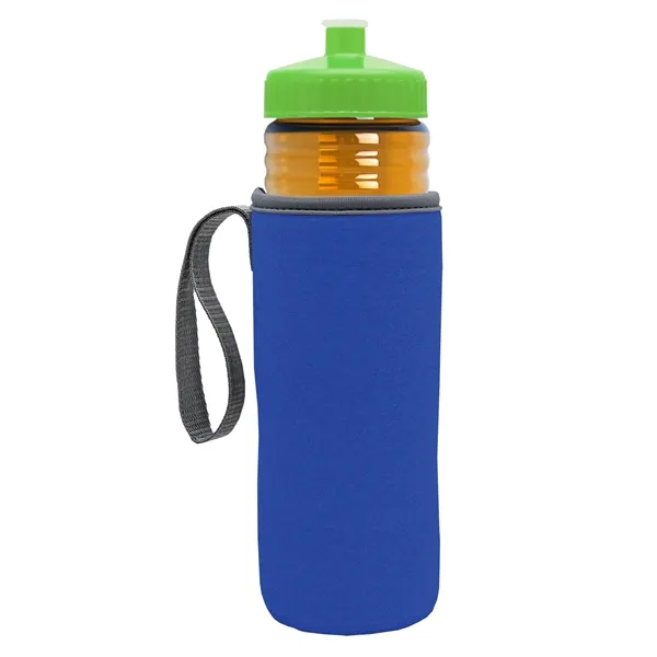 24 oz. Sports Bottle & Caddy - Push-Pull Lid... from ASI 40480 Koozie Group