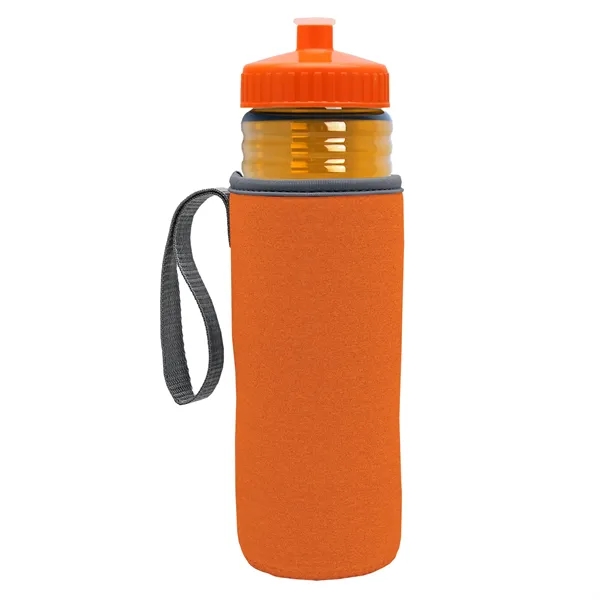 24 oz. Sports Bottle & Caddy - Push-Pull Lid... from ASI 40480 Koozie Group