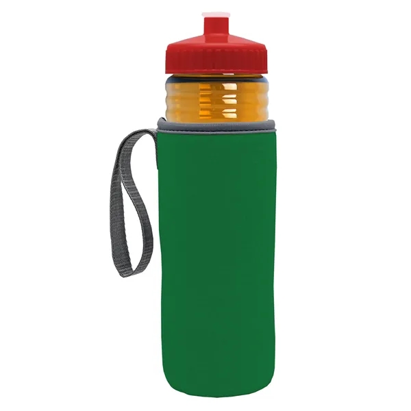 24 oz. Sports Bottle & Caddy - Push-Pull Lid... from ASI 40480 Koozie Group