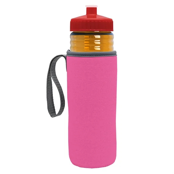 24 oz. Sports Bottle & Caddy - Push-Pull Lid... from ASI 40480 Koozie Group