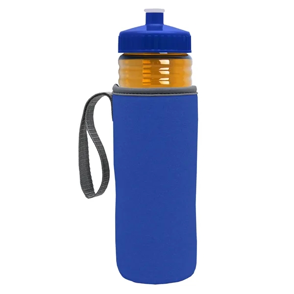 24 oz. Sports Bottle & Caddy - Push-Pull Lid... from ASI 40480 Koozie Group