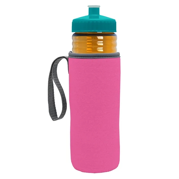 24 oz. Sports Bottle & Caddy - Push-Pull Lid... from ASI 40480 Koozie Group
