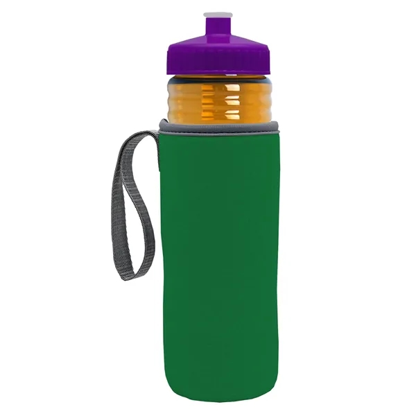 24 oz. Sports Bottle & Caddy - Push-Pull Lid... from ASI 40480 Koozie Group