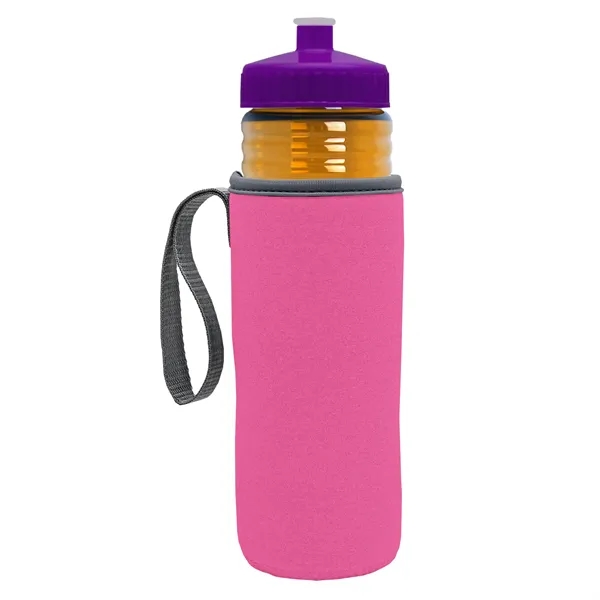 24 oz. Sports Bottle & Caddy - Push-Pull Lid... from ASI 40480 Koozie Group