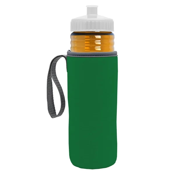 24 oz. Sports Bottle & Caddy - Push-Pull Lid... from ASI 40480 Koozie Group