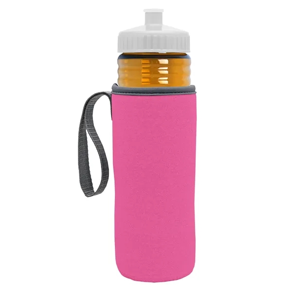 24 oz. Sports Bottle & Caddy - Push-Pull Lid... from ASI 40480 Koozie Group