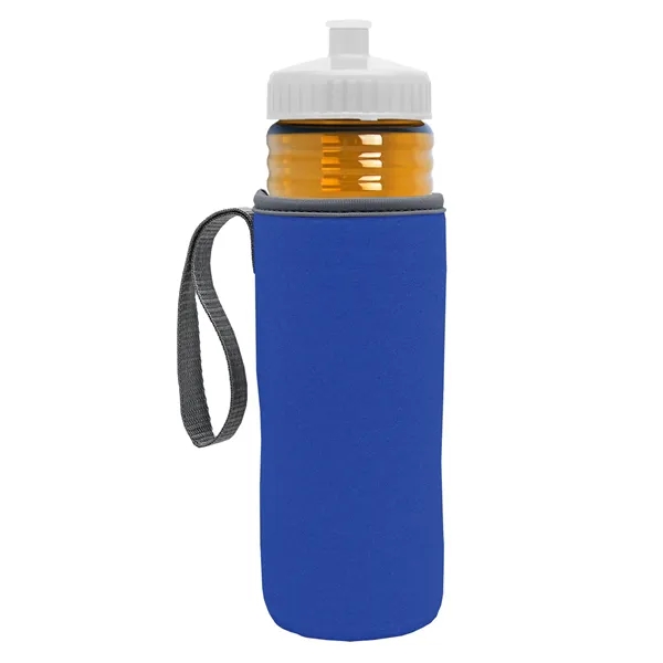24 oz. Sports Bottle & Caddy - Push-Pull Lid... from ASI 40480 Koozie Group
