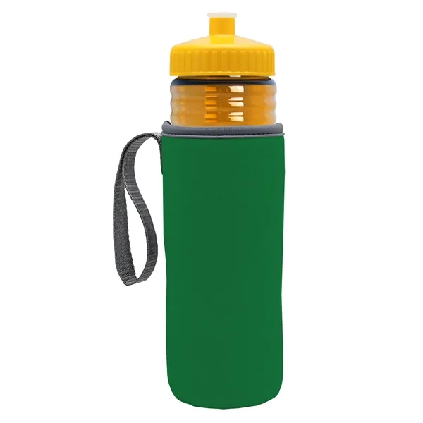 24 oz. Sports Bottle & Caddy - Push-Pull Lid... from ASI 40480 Koozie Group