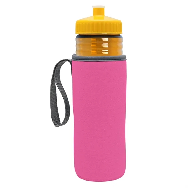 24 oz. Sports Bottle & Caddy - Push-Pull Lid... from ASI 40480 Koozie Group