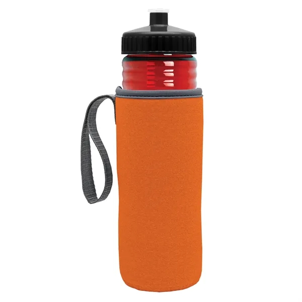 24 oz. Sports Bottle & Caddy - Push-Pull Lid... from ASI 40480 Koozie Group