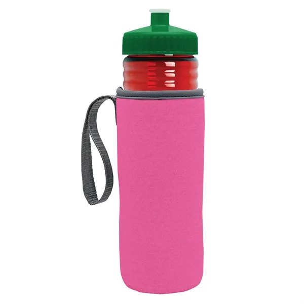 24 oz. Sports Bottle & Caddy - Push-Pull Lid... from ASI 40480 Koozie Group