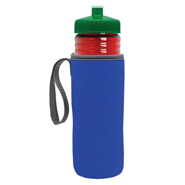 24 oz. Sports Bottle & Caddy - Push-Pull Lid... from ASI 40480 Koozie Group