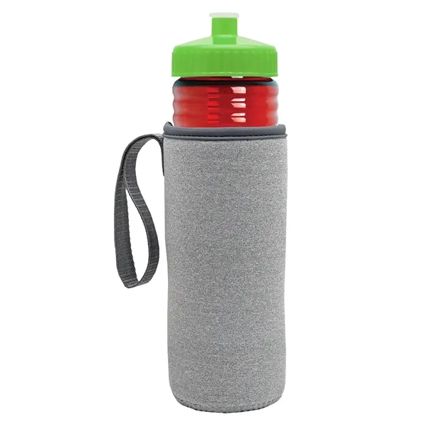24 oz. Sports Bottle & Caddy - Push-Pull Lid... from ASI 40480 Koozie Group