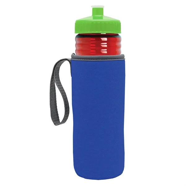 24 oz. Sports Bottle & Caddy - Push-Pull Lid... from ASI 40480 Koozie Group