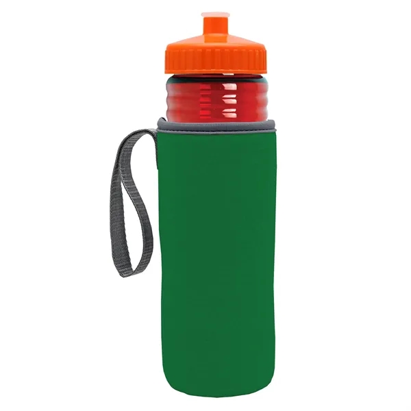 24 oz. Sports Bottle & Caddy - Push-Pull Lid... from ASI 40480 Koozie Group