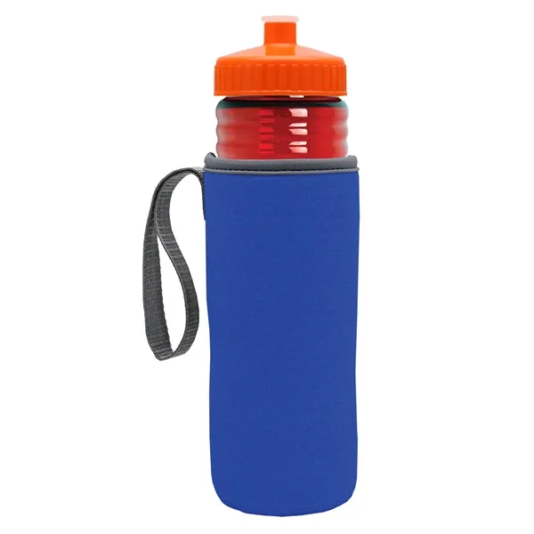 24 oz. Sports Bottle & Caddy - Push-Pull Lid... from ASI 40480 Koozie Group