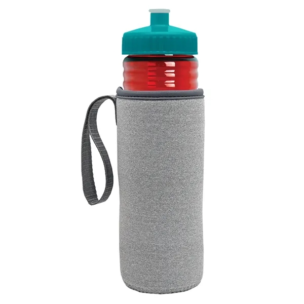 24 oz. Sports Bottle & Caddy - Push-Pull Lid... from ASI 40480 Koozie Group